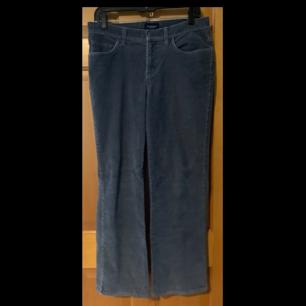 blue velvet corduroy pants